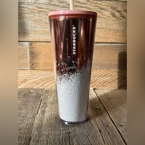 Starbucks Pink and White Tumbler